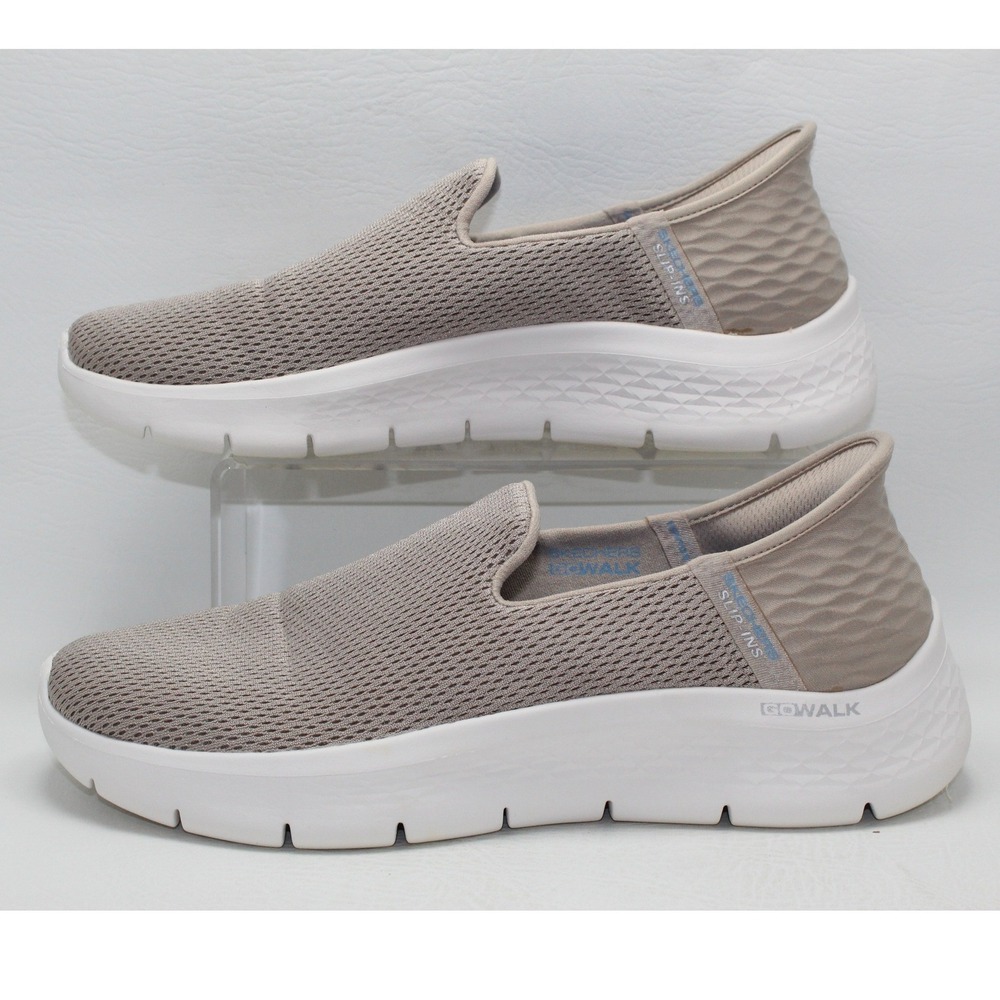 Skechers Slip-ins Go Walk Anywhere Taupe Blue 124963 Womens 11 Sneaker